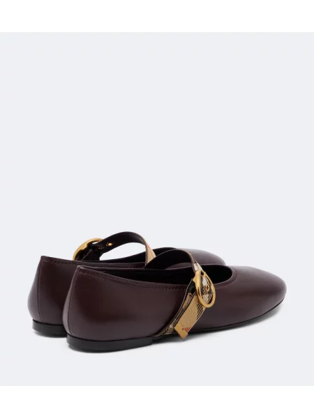 Pantofi cu toc Burberry din piele în carouri