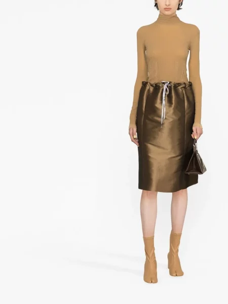 Juosmuo sijonas Maison Margiela a eilutė ruda