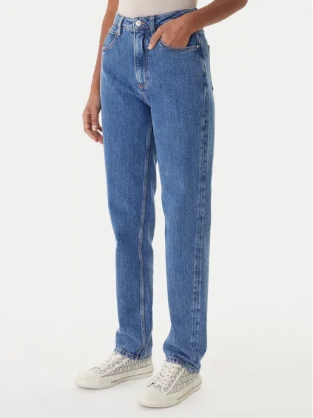 Guess Jeans hlače Mom Fit modra