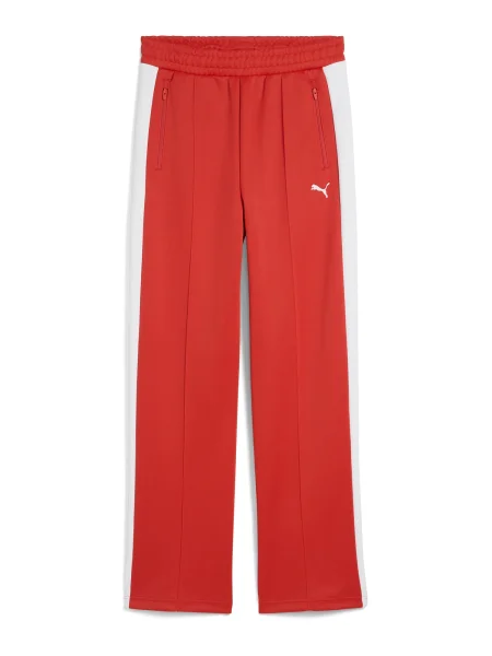 Puma pantaloni de trening femei rosu modelator alb