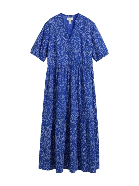 Bonprix Rochie tip bluză albastru alb