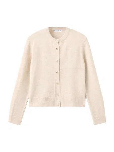 MANGO Geacă tricotată ELIOTE deschis bej