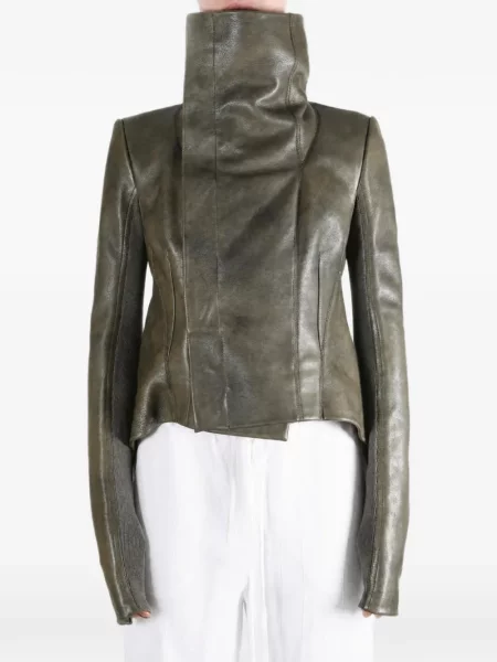 Geanta de piele Rick Owens asimetrică verde
