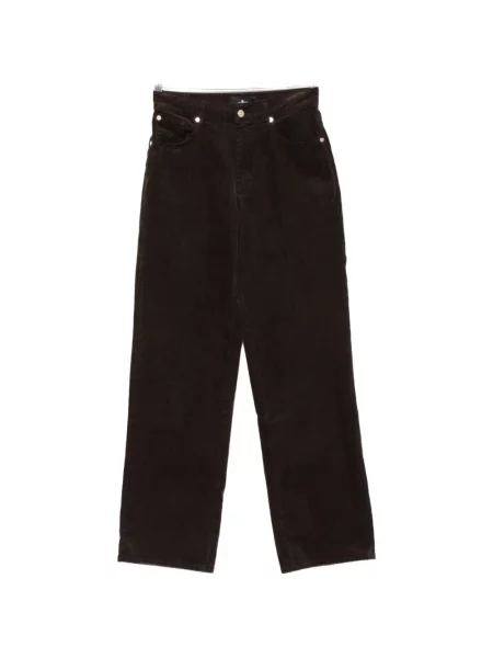 Cu centură pantaloni 7 For All Mankind de catifea cord maro