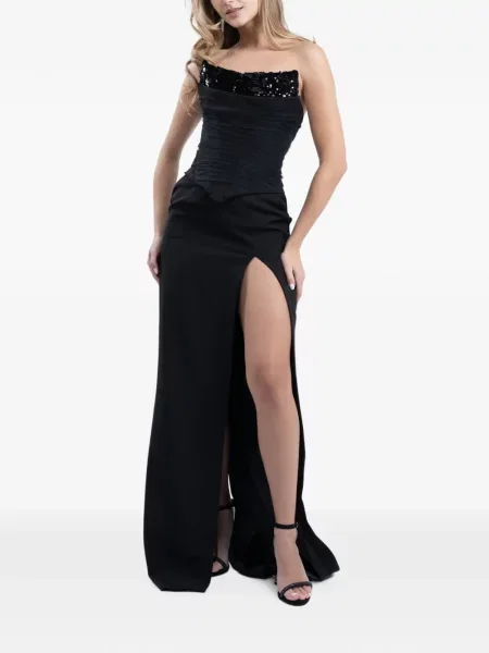 Top Monarh cu paiete negru
