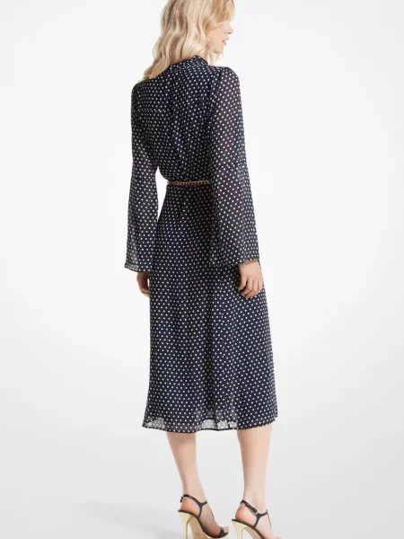 Сукня Michael Kors в горошок на завʼязках синя