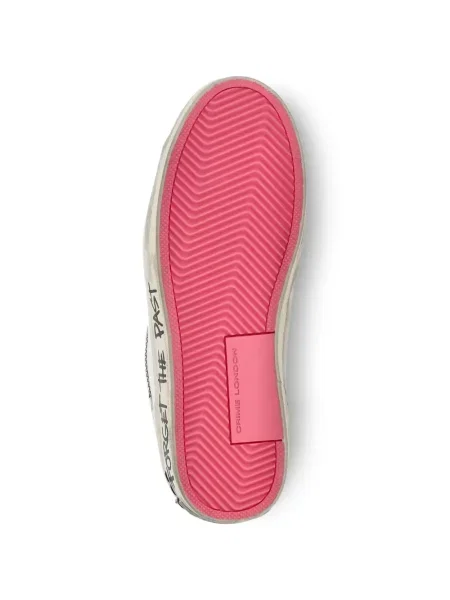 Маратонки Crime London с протрити краища с леопардов принт бяло