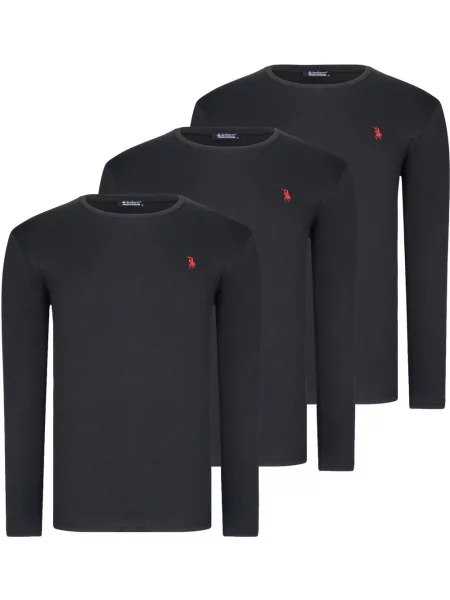 Тениска с дълъг ръкав Dewberry сиво