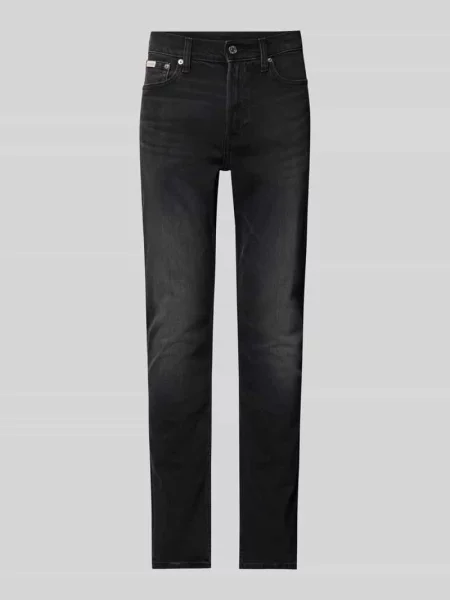 Jeansy o kroju slim fit z 5 Calvin Klein Jeans czarne