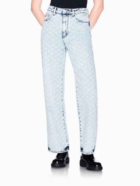 Прямі джинси Armani Exchange блакитний