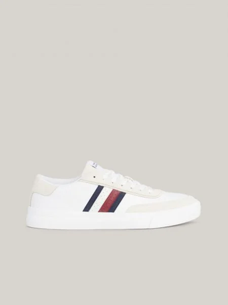 Sneakerși Tommy Hilfiger din piele alb