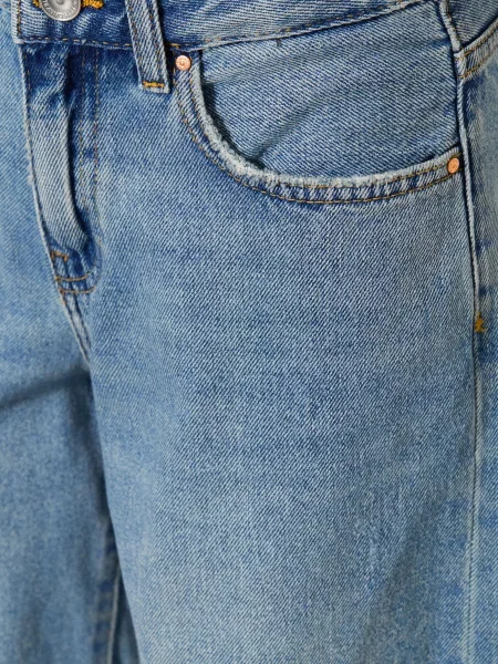 Only Jeansy O Luźnym Kroju Typu Straight Fit blau niebieskie
