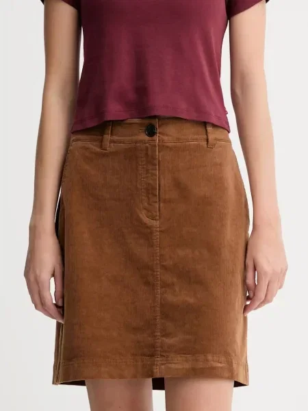 Marc O'Polo fustă din velur mini creion maro