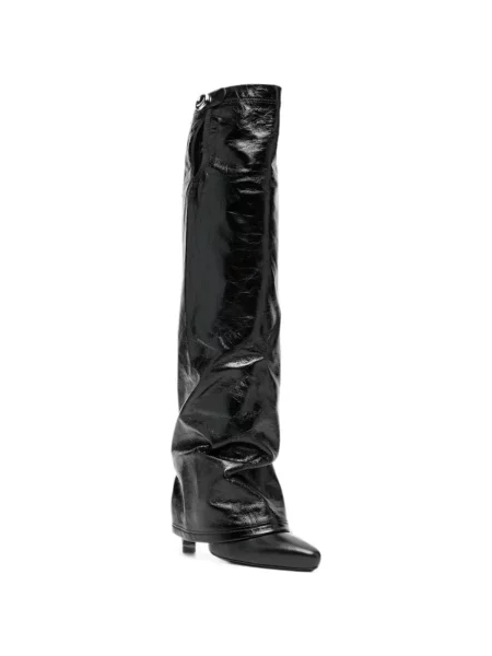 Botine The Attico din piele negru
