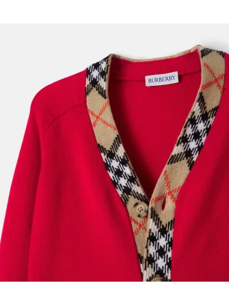 Gyerek kardigán Burberry piros