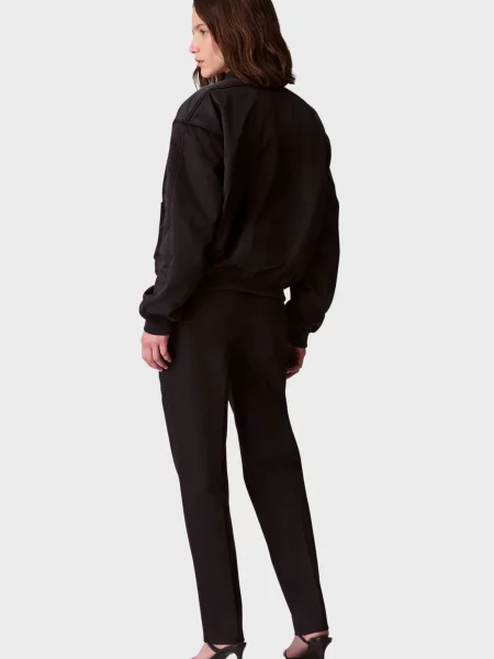 Атласная джинсовая куртка Calvin Klein Jeans черная