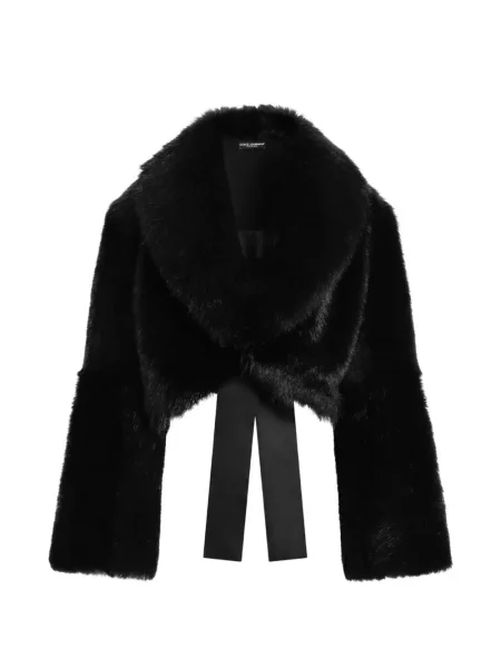 Sacou Dolce & Gabbana din piele de oaie negru