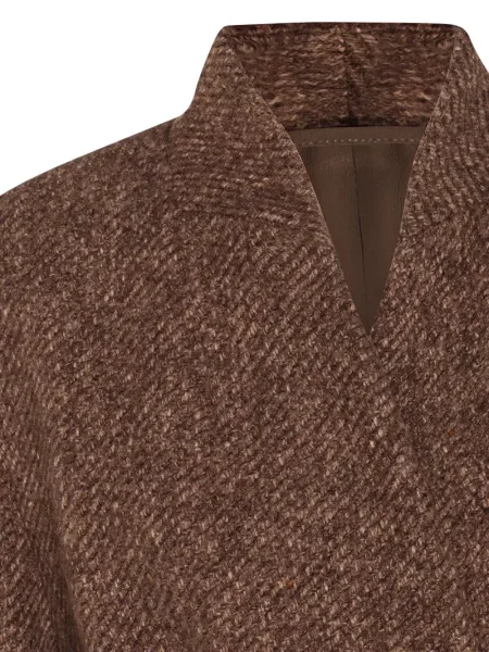 Gyapjú kabát Brunello Cucinelli barna