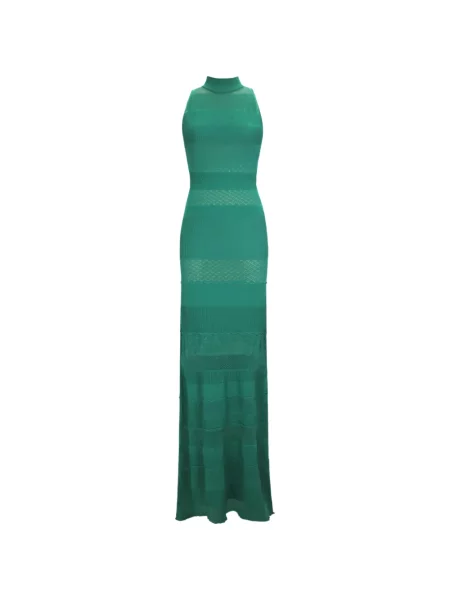 Rochie Gemy Maalouf fără mâneci tricotate verde