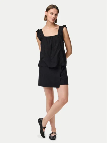 Pieces Bluză Pia negru