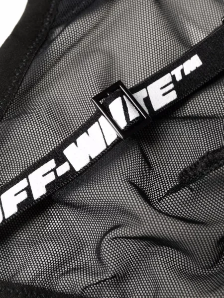 Podprsenka Off-white se síťovinou bílá