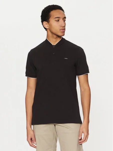Polo majica Calvin Klein črna