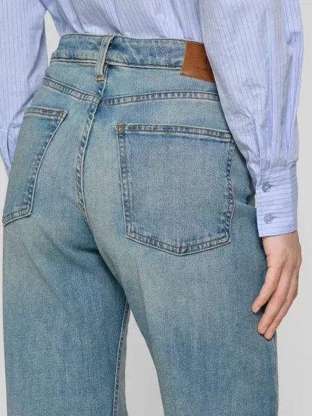 Jeansy z szeroką nogawką i 5 model ‘HIRS’ Lauren Ralph Lauren niebieskie