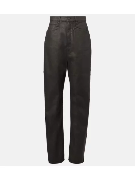 Pantaloni Lemaire cu talie înaltă maro