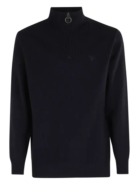 Pulover Barbour cu broderie albastru