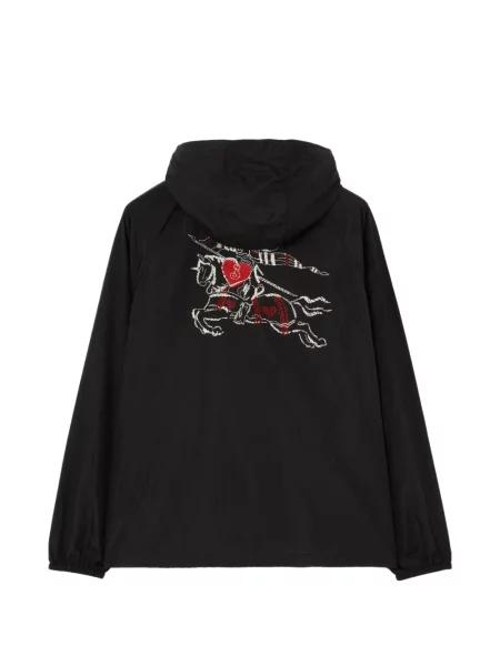 Яке Burberry с качулка със сърца черно