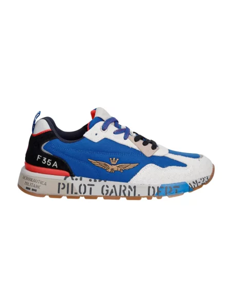Sneakersy Aeronautica Militare niebieskie