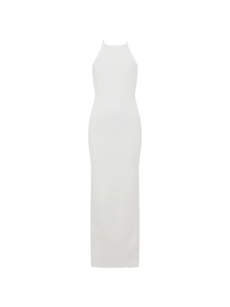 Rochie Jacquemus cu gât halter alb