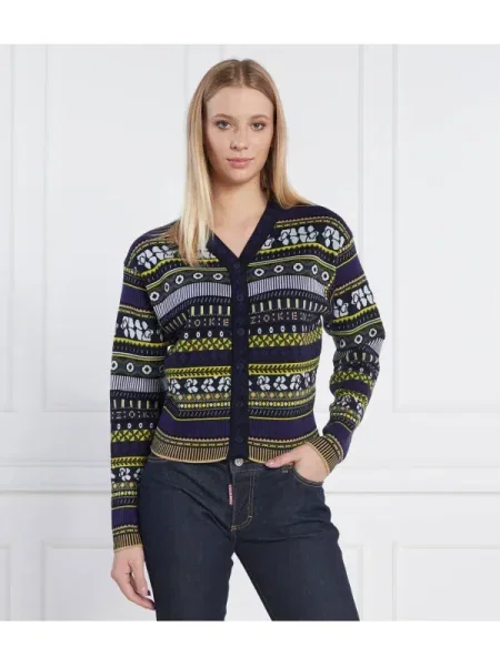 Kenzo Cardigan FAIR ISLE cu adaos de lână