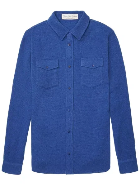 Top God's True Cashmere z kaszmiru niebieski