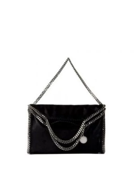 Duża mały torebka na łańcuszku Stella Mccartney z granatem czarna