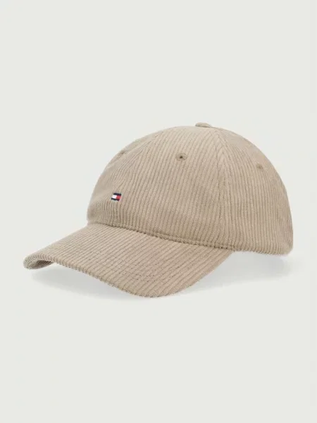 Tommy Hilfiger șapcă de baseball pentru bărbați din catifea reiată bej
