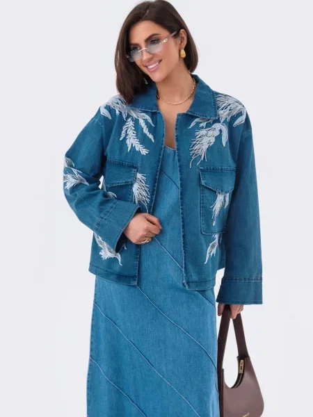 Сорочки Dressa бавовна/поліестер/еластан блакитний