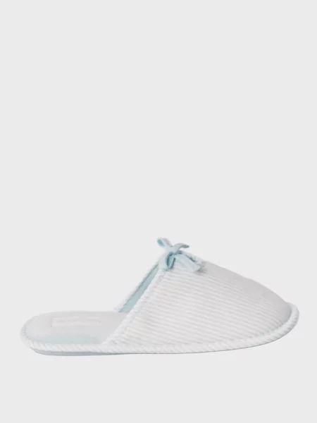 Тапочки Women'secret в полоску голубые