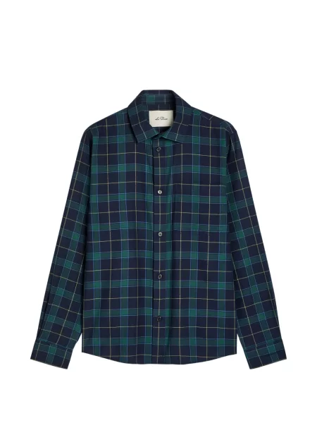 Карирана риза Les Deux синьо