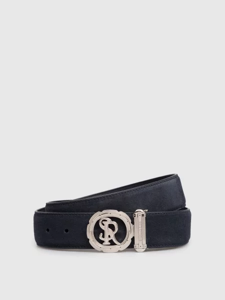 Замшевый ремень Stefano Ricci с ремешками синий