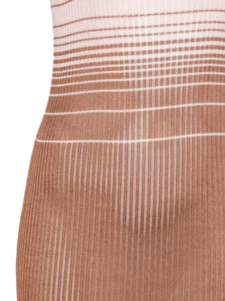Rochie maxi Roberto Collina tricotate cu gradient maro