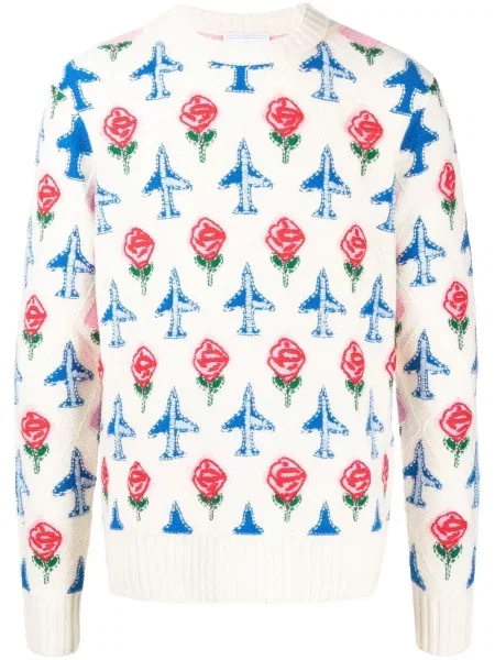 Pulover Casablanca tricotate cu decolteu în U roz