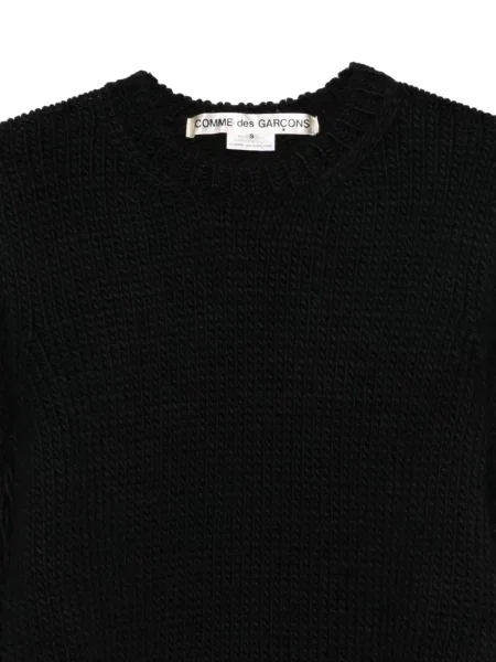 Pulover Comme Des Garçons cu franjuri negru