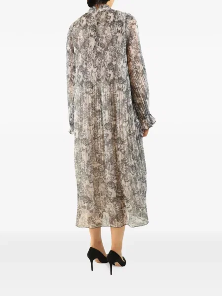 Rochie midi Ganni gri