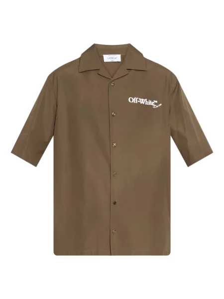 Kratak košulja Off-white s printom bijela