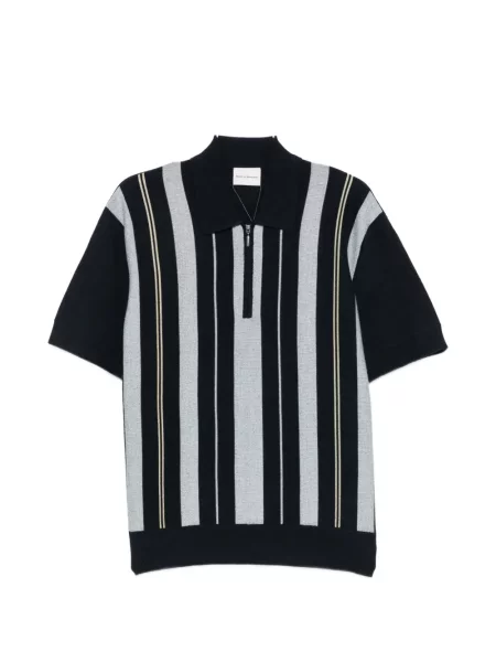 Tricou polo Drole De Monsieur cu dungi albastru