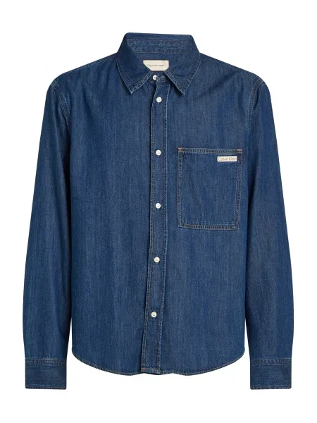 Calvin Klein Jeans cămașă de blugi Bleumarin albastru