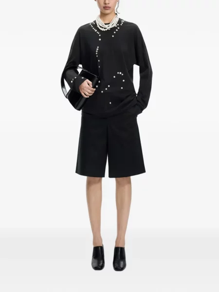 Lung tricou Jnby cu perle negru