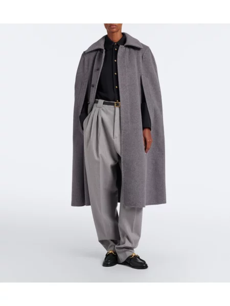 Geacă Bottega Veneta de lână gri