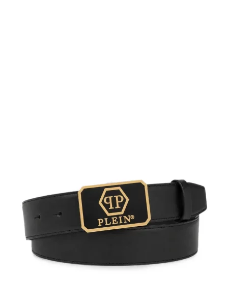 Cu centură curea Philipp Plein din piele negru
